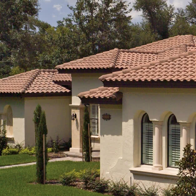 Roof Tiles: Capistrano Roof Tiles on a House